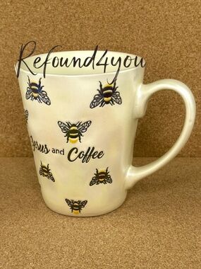 Spectrum - ‘Jesus & Coffee & 🐝 ’ Inspired Ceramic Mug. Iridescent. NWT Firm!
